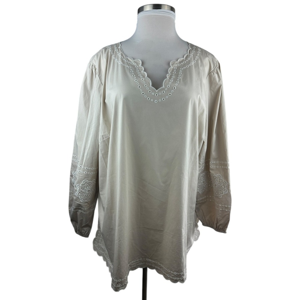 Bellisima Kim Gravel Daisy Days Of Summer Boutique Top Eyelet Plus Size 4X - Picture 12 of 16